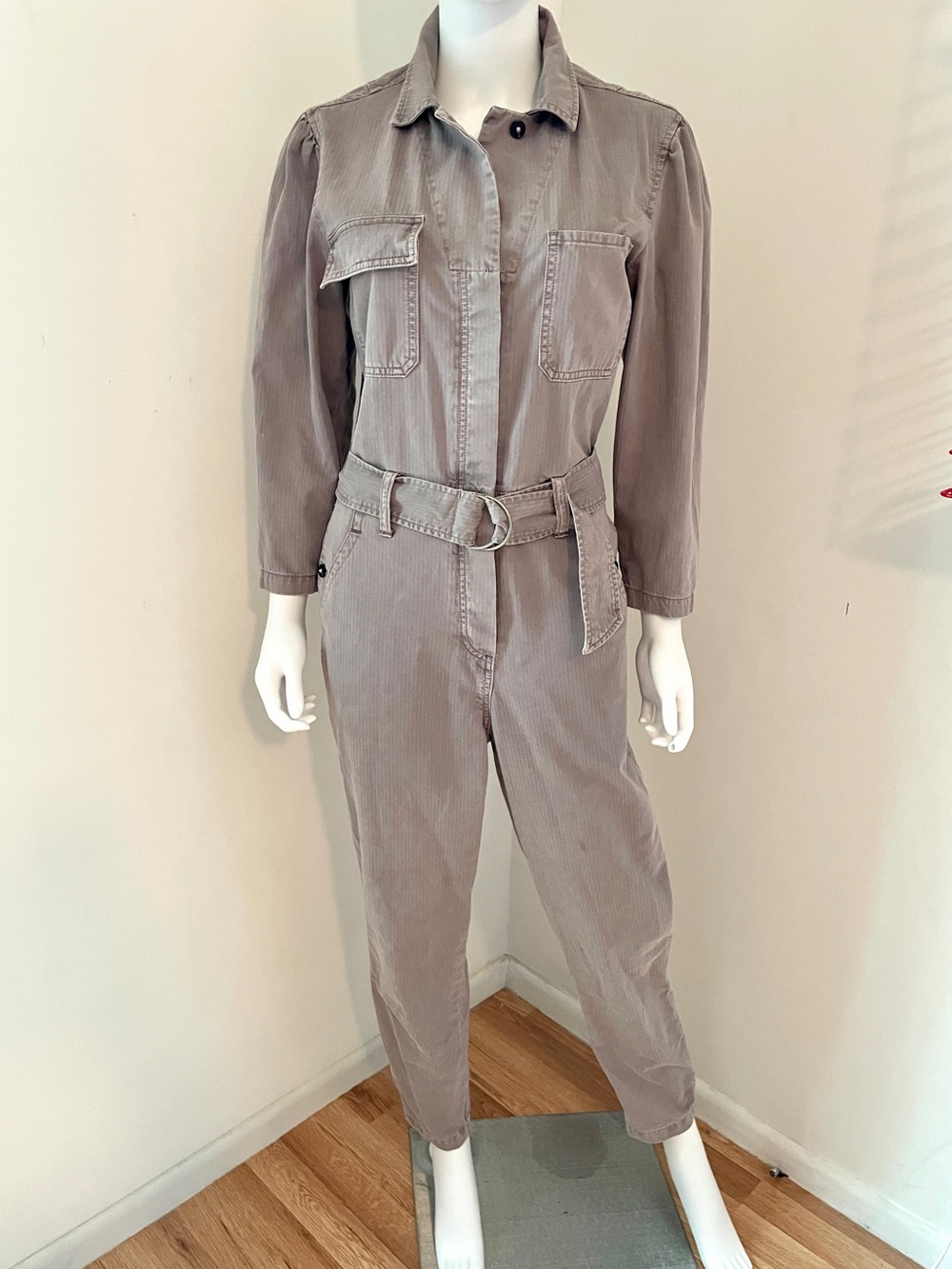 Rebecca Taylor La Vie Herringbone Jumpsuit Size S